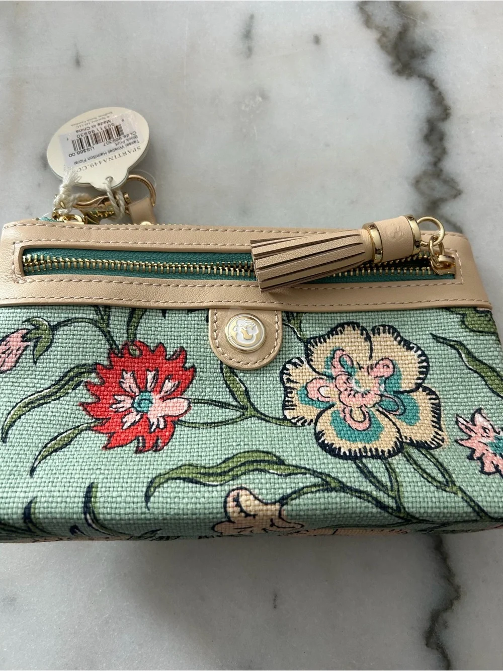 spartina 449 tassel wristlet hamilton floral